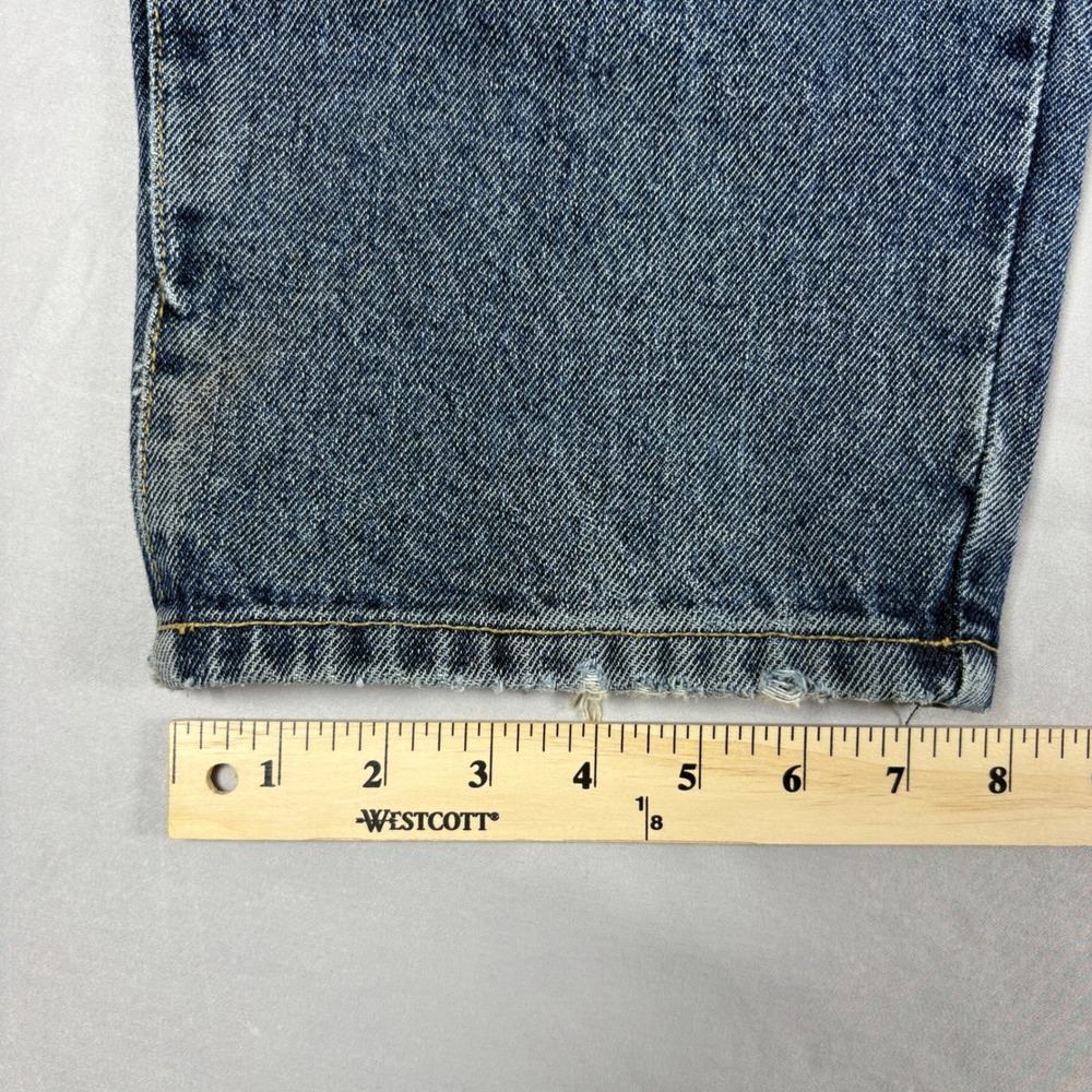 Vintage Guess Jeans Georges Marciano Mens 34 Blue Denim Contrast Trim USA 90s - Picture 9 of 13